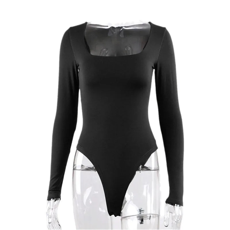 Sexy Bodysuit Bodysuit Women's Fashion Streetwear Vintage  Bodycon Body Basic Top Long Sleeve Bodysuit Y2k Gothic Clothing